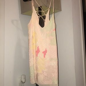 NEW w/ tag Nasty gal light pink/blush sequin dress